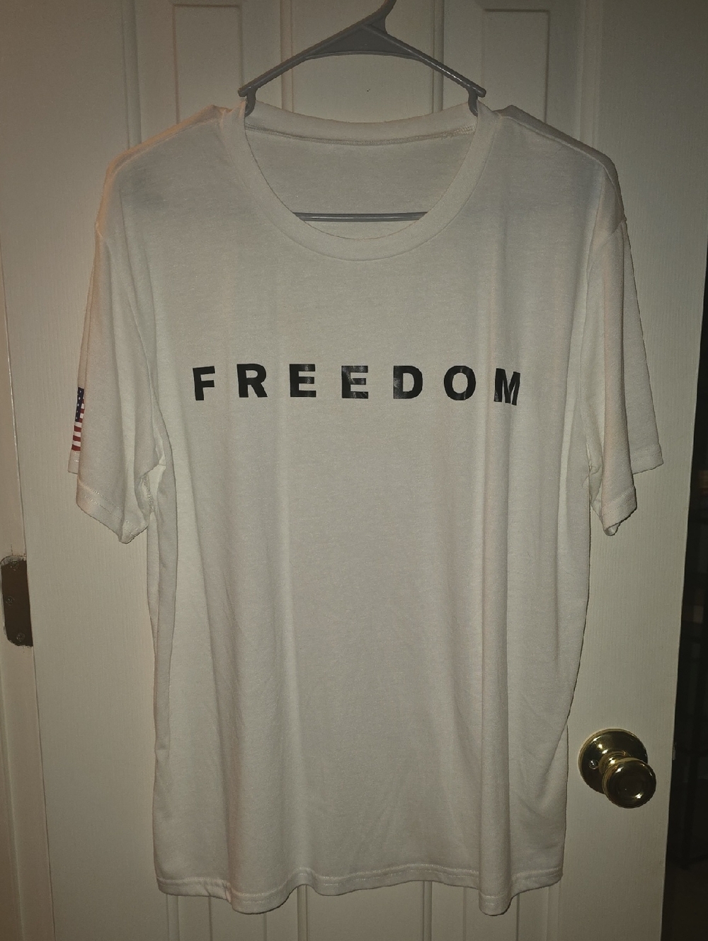 Freedom Graphic Crewneck T-Shirt - White